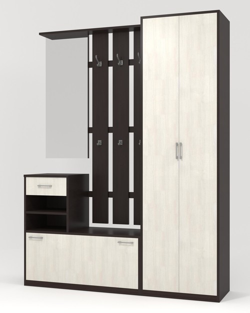 Прихожая Соло-3, Венге Магия/Дуб Шамони Светлый, 1600/400/2100 Львов - изображение 1