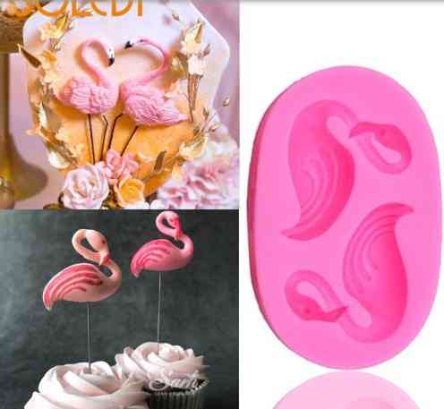 Силиконовый молд Фламинго 78 на 48 мм розовый Киев