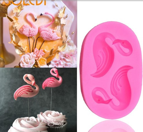 Силиконовый молд Фламинго 78 на 48 мм розовый Киев - изображение 4