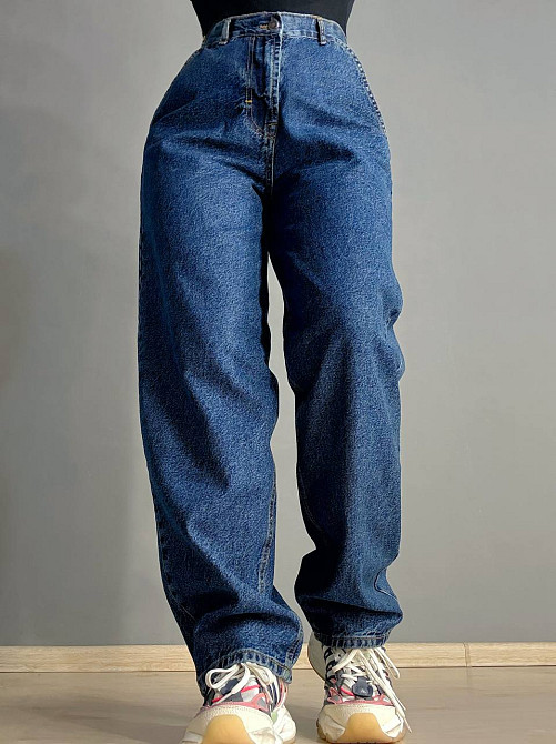 Джинсы женские Its Basic 2952-1 бананы скейтеры косые карманы синие, синий, 34, 34, 72 см, 104 см Одесса - изображение 1