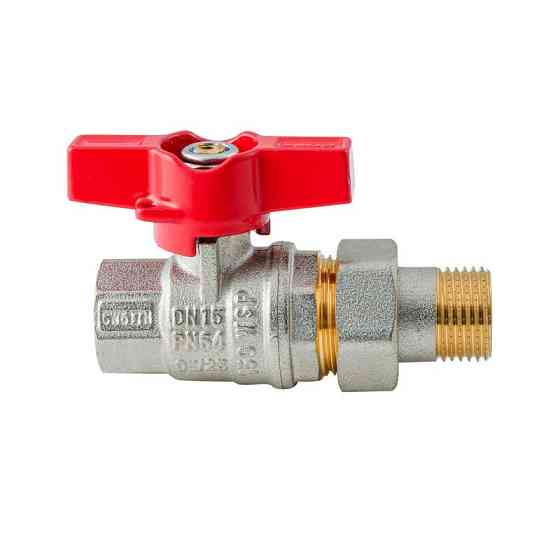 Кран з американкою Koer Extreme KE.227-15 - 1/2" ручка "метелик" червона (KR5765)   ( 20529 ) Харків