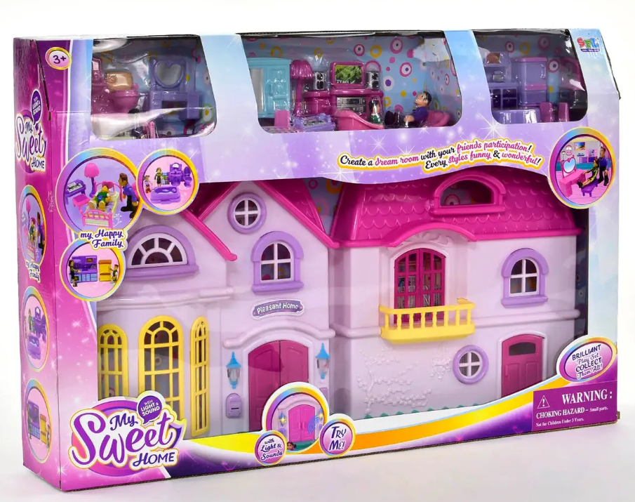 Будиночок ляльковий Дача з меблями для ляльок Рожевий (16428) Чернігів - фото 1