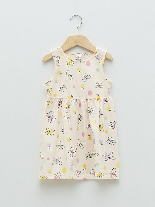 Дитяча Літня Сукня з Метеликами LC Waikiki Бежева 4-5 років (104-110см) Київ - фото 1