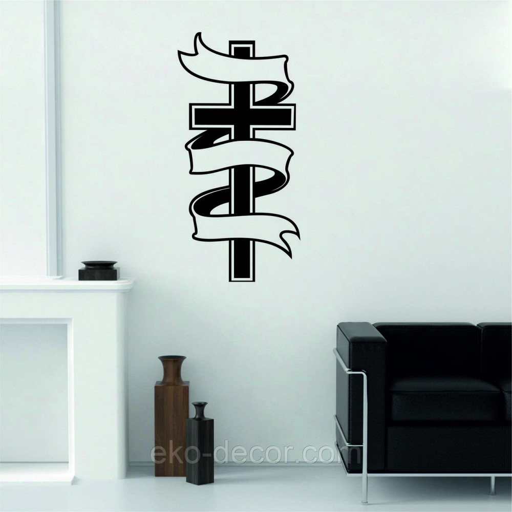 Декоративне настінне Панно «Православний хрест», Декор на стіну 70*34 см, Чорний Київ - фото 4