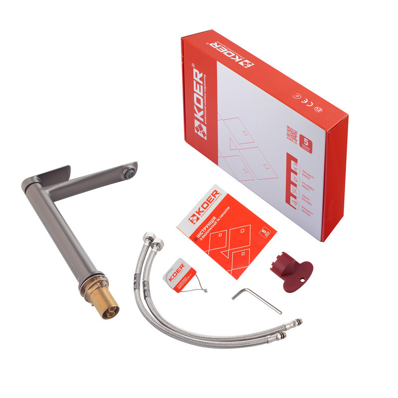 Высокий смеситель для умывальника Koer KB-11028-07 (KR5296) Харьков - изображение 2