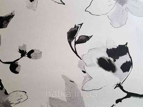 Шпалери флізелінові Khroma LAV004 LA VIE EN ROSE бежеві гілки квіти сірі і чорні Київ