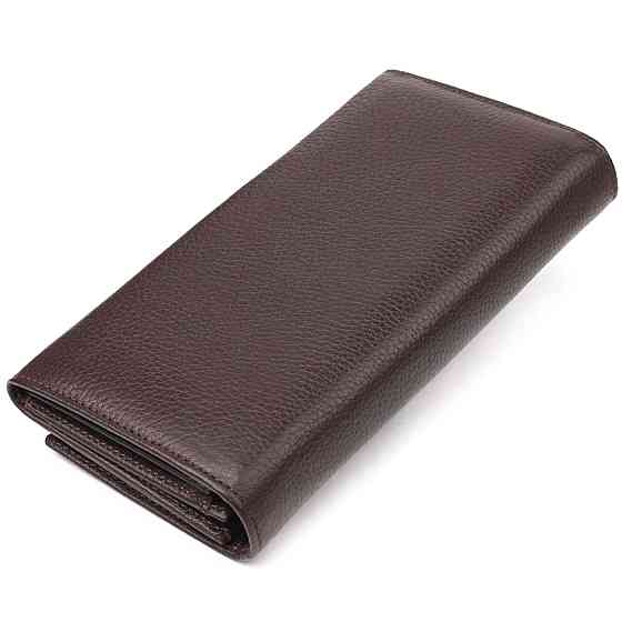 Функциональное женское портмоне с монетницей из натуральной кожи CANPELLINI 21526 Коричневое Киев