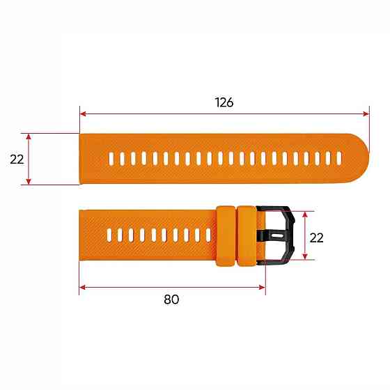 Ремінець для смарт-годинника Modfit Base T2 Orange SBR Київ