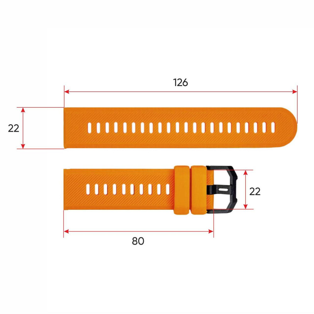Ремінець для смарт-годинника Modfit Base T2 Orange SBR Київ - фото 3