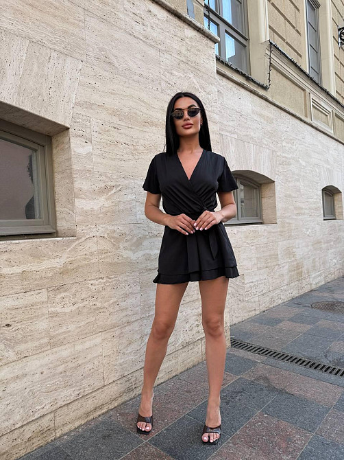 Женская романтическая вечерняя комбинезон-платье софт Черный, 42/46 Одесса - изображение 3