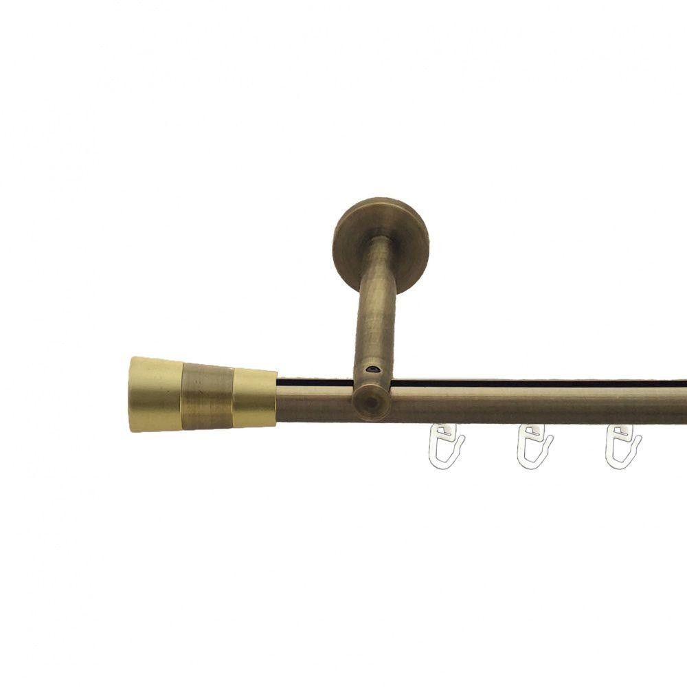 Карниз Orvit Валео металевий однорядний циліндр+профіль (16 см) профільна труба Антик 19 мм 160 см (7217962) Львів - фото 1