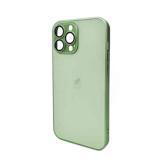 Чохол для смартфона AG Glass Matt Frame Color Logo for Apple iPhone 13 Pro Max Light Green Киев