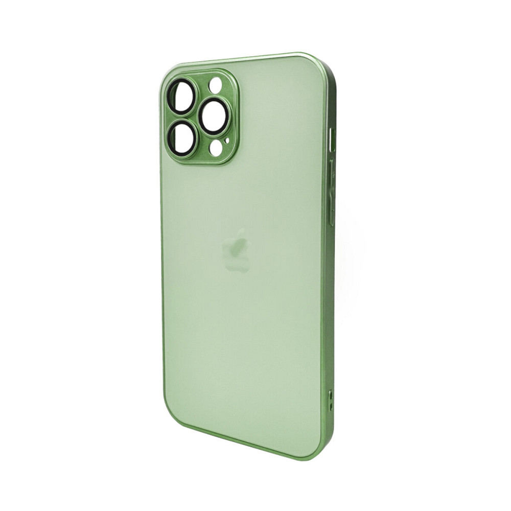 Чохол для смартфона AG Glass Matt Frame Color Logo for Apple iPhone 13 Pro Max Light Green Киев - изображение 1