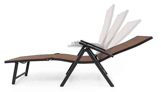 Садовий шезлонг з алюмінієвою рамою Di Volio Bolzano коричневий Киев