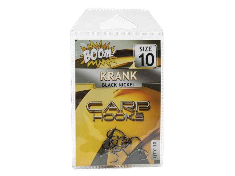 Гачок для мирної риби Krank №10 (10 шт/уп) (Black Nickel) ТМ BOOM Київ - фото 1