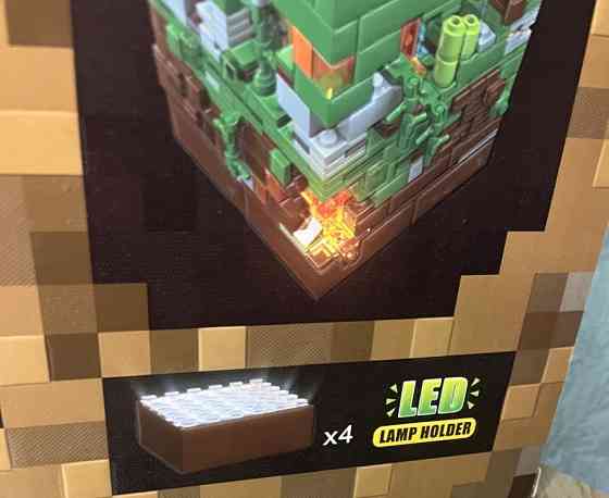Констркутор minecraft з LED підсвіткою 850 деталей | лего майнкрафт Київ