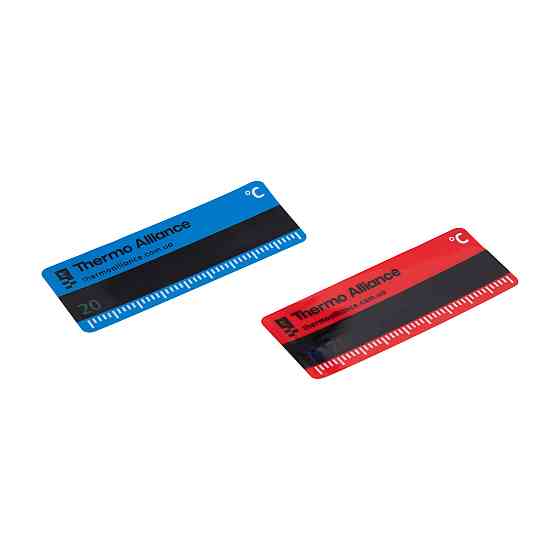 Комплект наклеек с термометром Standart для коллектора (красная+синяя) TAS342RB Thermo Alliance Киев