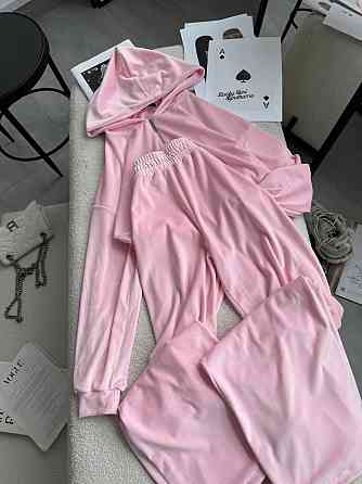 Женский стильный прогулочный костюм двойка: кофта и штаны в спортивном стиле велюр Барби, 42/44 Одесса