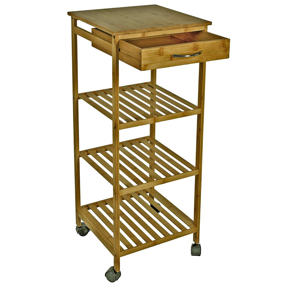 Етажерка для ванної на коліщатах "Медервіл" сієна Миколаїв - фото 1