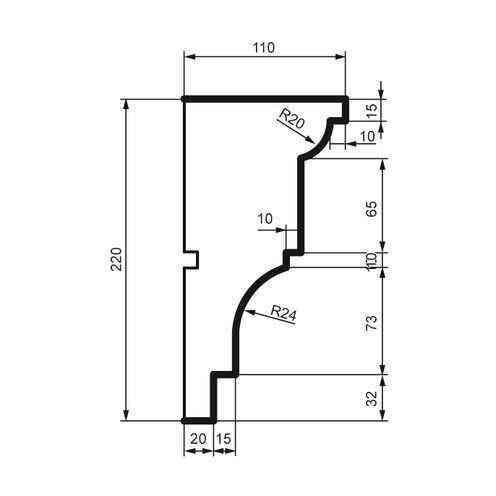 Карниз фасадный Prestige Decor KC 107 Днепр