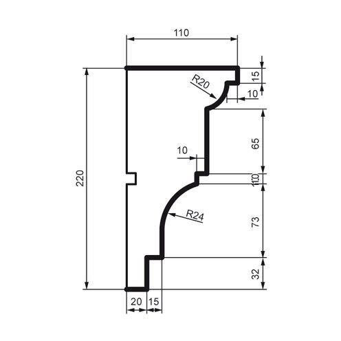 Карниз фасадный Prestige Decor KC 107 Днепр - изображение 2