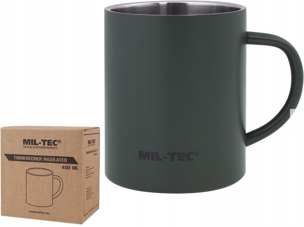 Туристичний термокухоль 450 мл Mil-Tec (14603500) Нержавіюча сталь Нововолинськ - фото 1