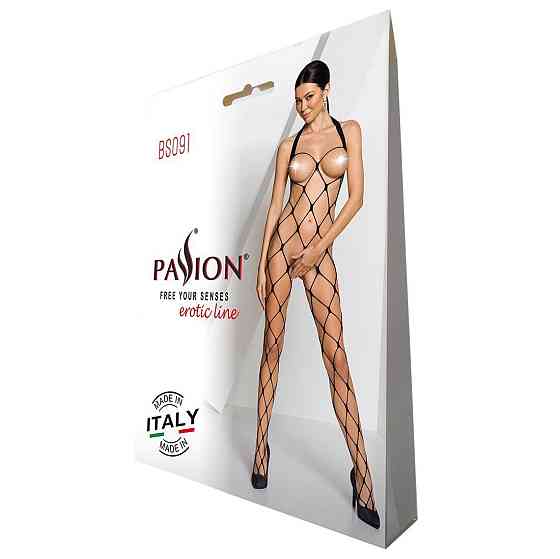Бодістокінг у дуже велику сітку Passion BS091 black, з доступом Sex Aura Київ