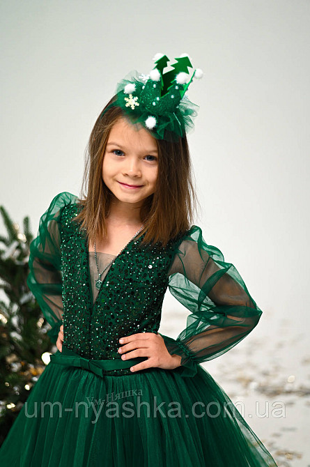 Зелене пишне плаття з рукавами Кривий Ріг - фото 7