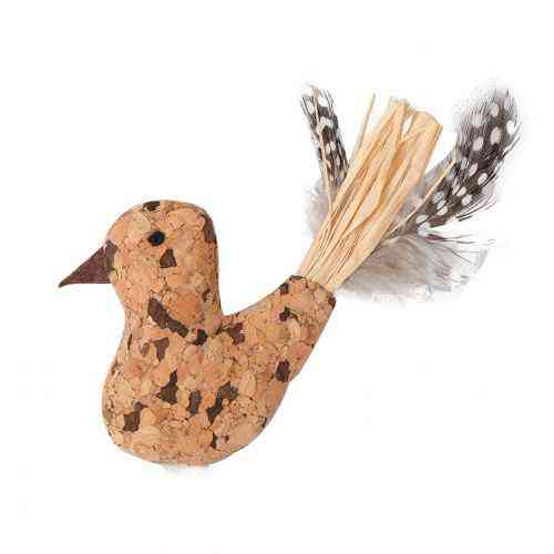 Іграшка Eastland Пташка з котячою м'ятою для котів, із натуральної пробки та плюшу, 7х6.5 см Київ