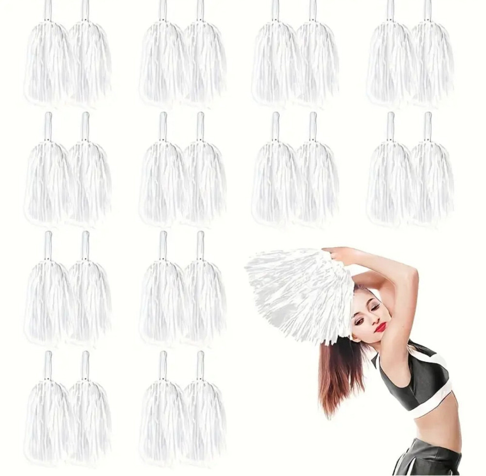 Помпоны для черлидинга белый 2 шт. Киев - изображение 2