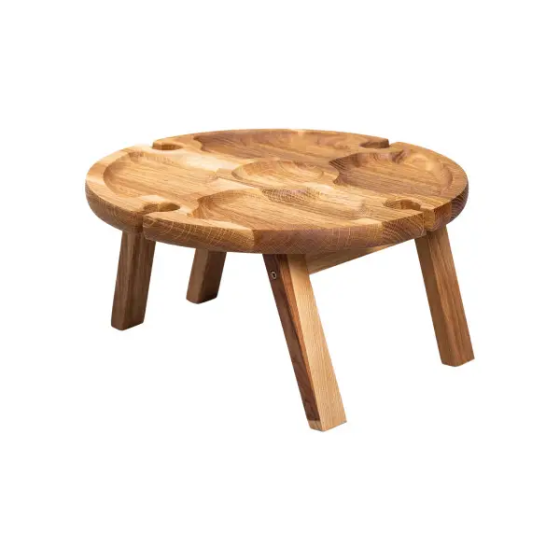 Lugi Винний круглий столик з дерева 35х35х18 см на ніжках BWR35018S Коломия