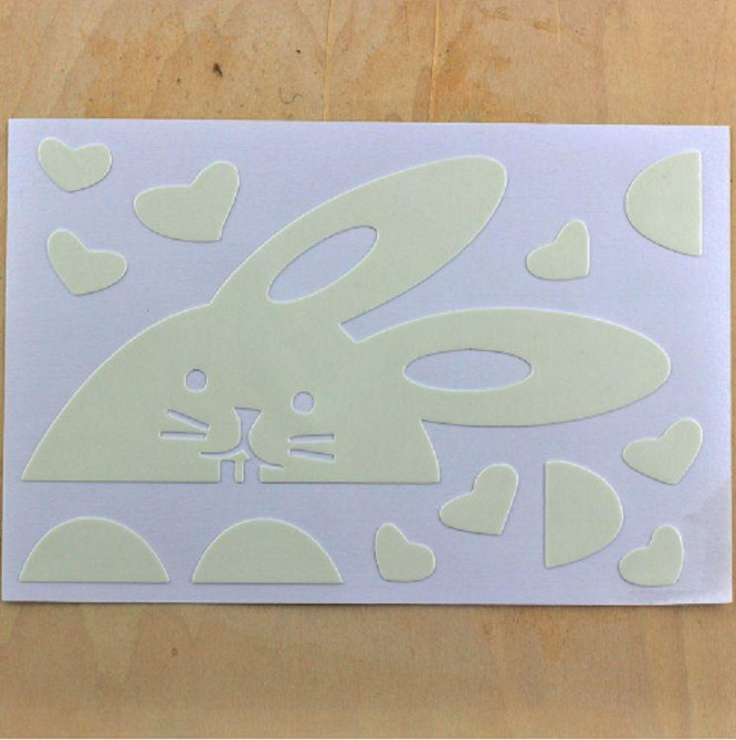 Светящаяся наклейка "Зайка с сердечками" Київ - фото 2