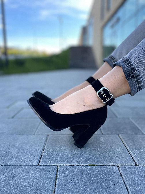 Nivelle Туфлі жіночі NIVELLE чорні натуральна замша каблук 9 см 36р. (1906/9518-9544) Коломия - фото 8