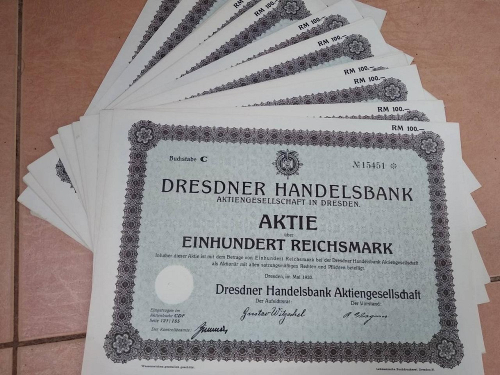 Акция. Германия. 1930 год 100 Марок (5 - 40) Полтава - изображение 1