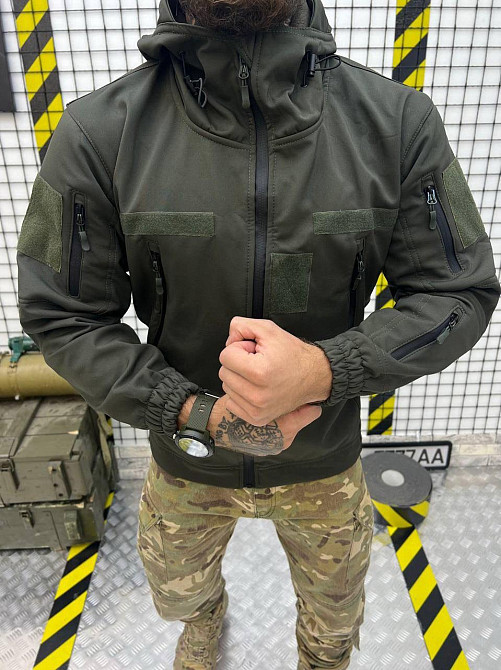 Тактична військова куртка армійська софтшелл весна-осінь softshell хакі 68 Одеса - фото 3
