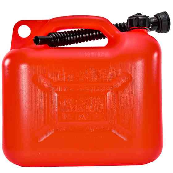 Каністра для палива з лійкою 10л червона Hico (Польща) пластикова Винница
