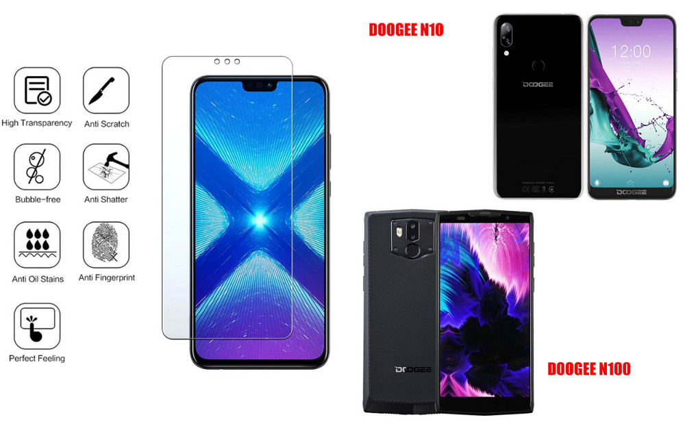 Захисне скло NeoGlass для DOOGEE N10, DOOGEE N100 – надпрозоре та стійке Київ - фото 4