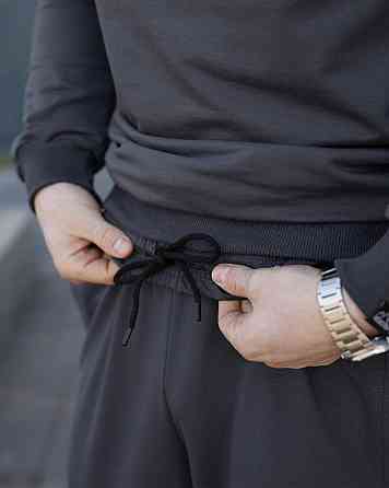 Чоловічі штани джогери з кишенями темно-сірі Pobedov 95 Київ