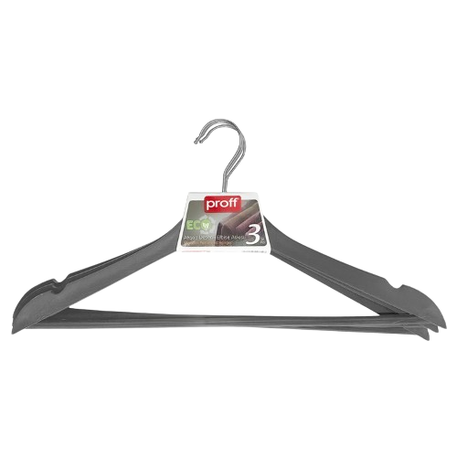 Набір вішалок для одягу 3шт сірий Wooden Design Виланд Житомир - изображение 1