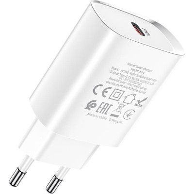 Зарядний пристрій HOCO N14 Smart Charging USB-C PD20W White (6931474745026) Вінниця - фото 4