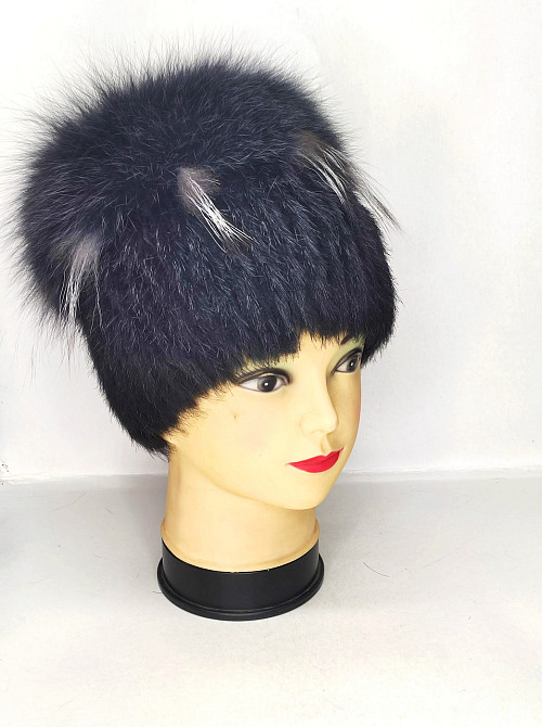 Шапка меховая женская кубанка Сюзанна Черный Харьков - изображение 1