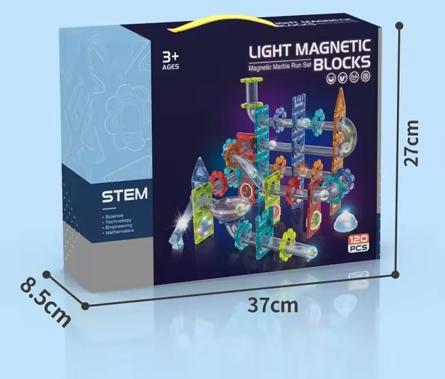 Конструктор магнитный с свето-звуковыми эфектами на 120 деталей Каменец-Подольский - изображение 4