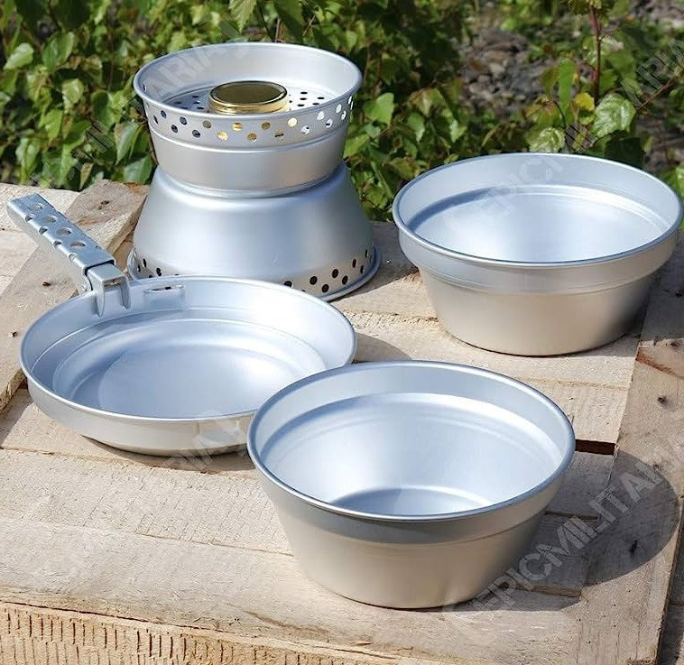 Туристичний Набір Посуд 1.4 л і 0.95 літрів з пальником Mil-Tec від Sturm (14660000) Анодований алюміній Нововолинськ - фото 10