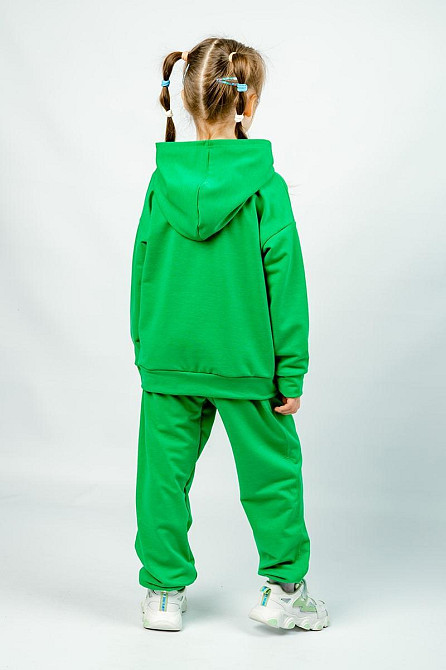 Костюм спортивний для дівчаток, зеленый, персик, двонитка, топ Крохатушка одяг Київ - фото 6
