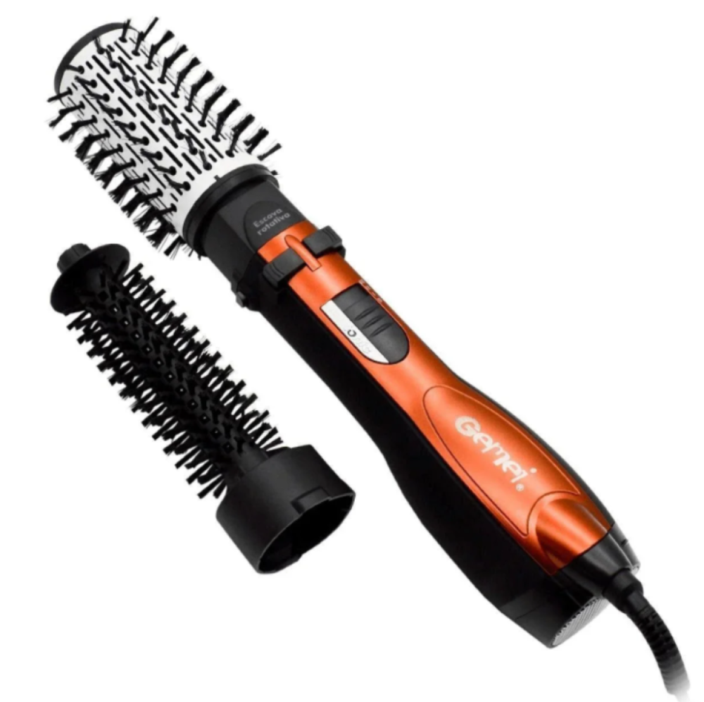 Фен-щітка для волосся GEMEI GM-4828, потужність 1000 Вт, 3 теплові режими, обертання шнура, 3 насадки пт Одеса - фото 9