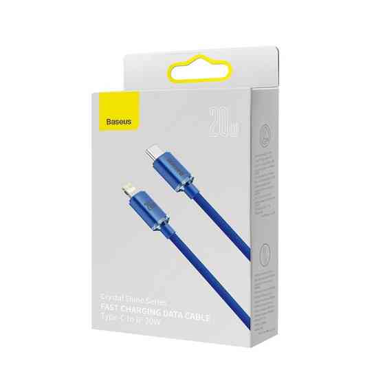 Кабель Baseus Crystal Shine Series Fast Charging Data Cable Type-C to iP 20W 2m Blue Киев