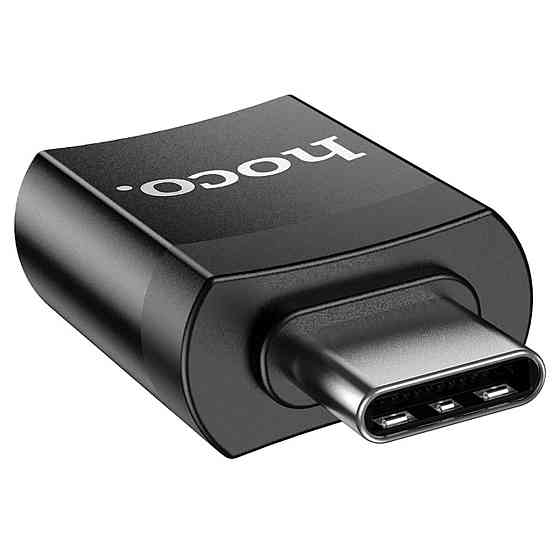 Кабель-перехiдник HOCO UA17 Type-C male to USB female USB3.0 adapter Black Київ