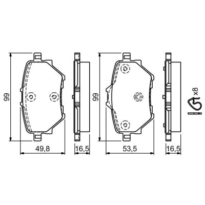 Гальмівні колодки Bosch 0 986 494 716 Вінниця - фото 6