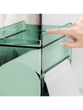 Держатель для салфеток, акриловый диспенсер для бумажных полотенец, 17.5x9x13.5см, зеленый цвет Каменец-Подольский