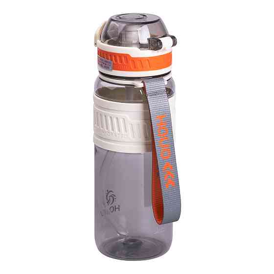 Yiwu Пляшка для води з трубочкою та ремінцем 750 мл спортивная пляшка 23.5 см Біла HP-14-34W Коломыя